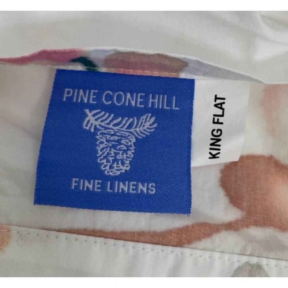 Annie Selke Pine Cone Hill Watercolor Floral King Flat Sheet 2 King Pillowcases
